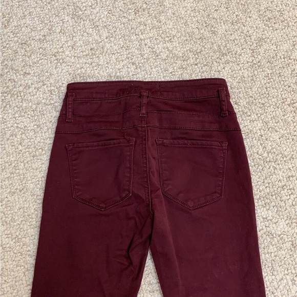 Burgundy Skinny Jeans Size 1 - Picture 5 of 10